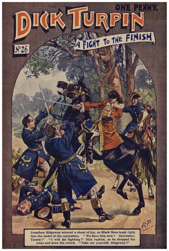Dick Turpin (färg litho) av Robert Prowse Jnr