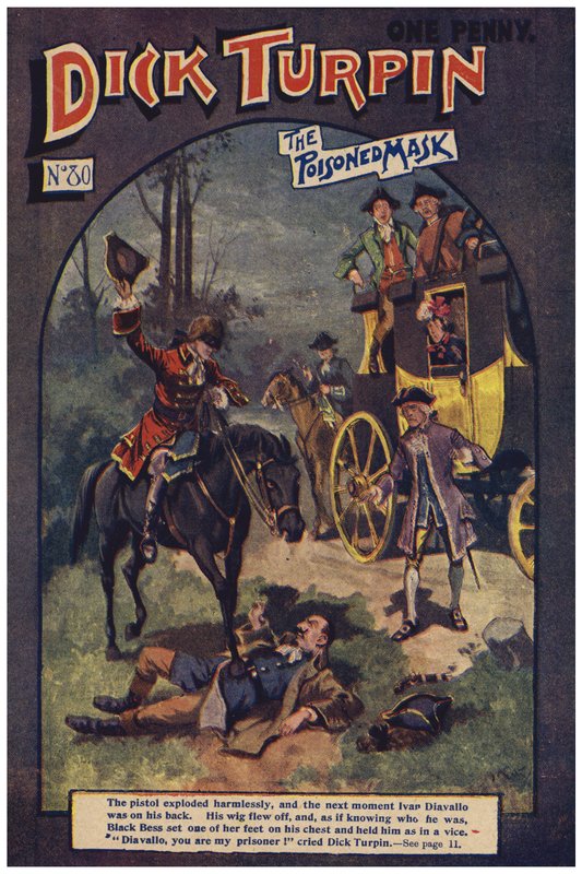 Dick Turpin (färg litho) av Robert Prowse Jnr