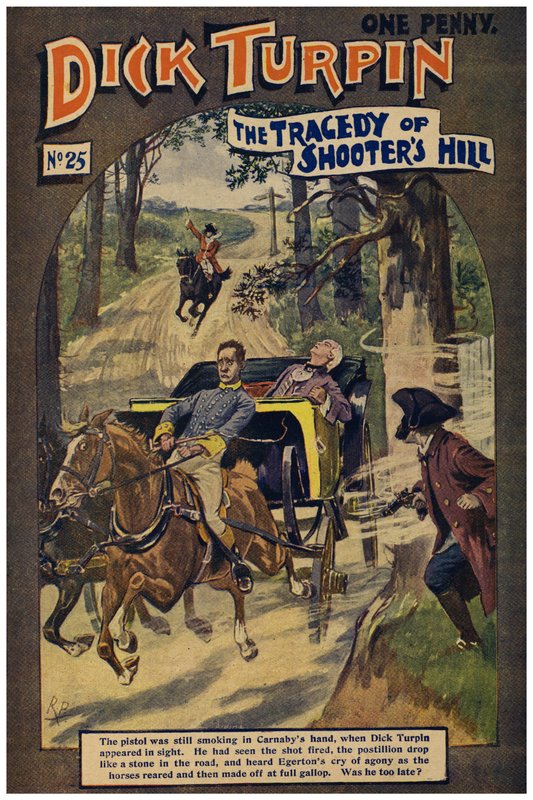 Dick Turpin (färg litho) av Robert Prowse Jnr