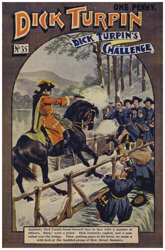 Dick Turpin (färg litho) av Robert Prowse Jnr
