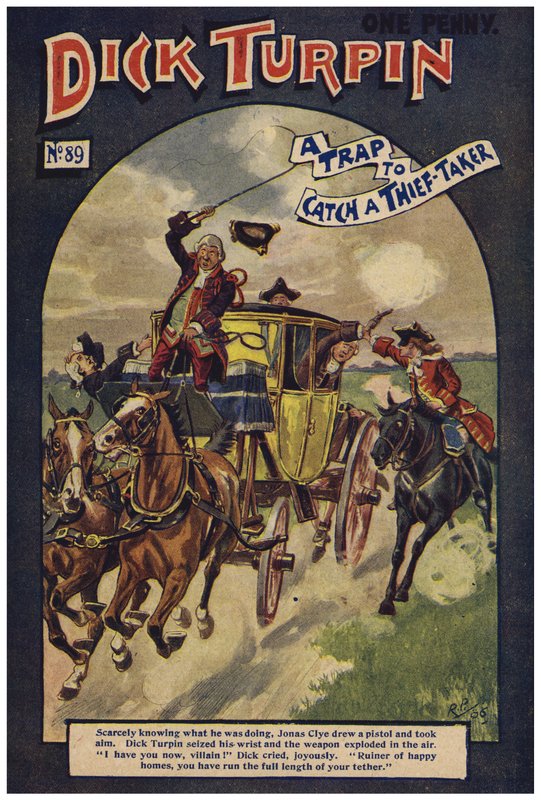 Dick Turpin (färg litho) av Robert Prowse Jnr
