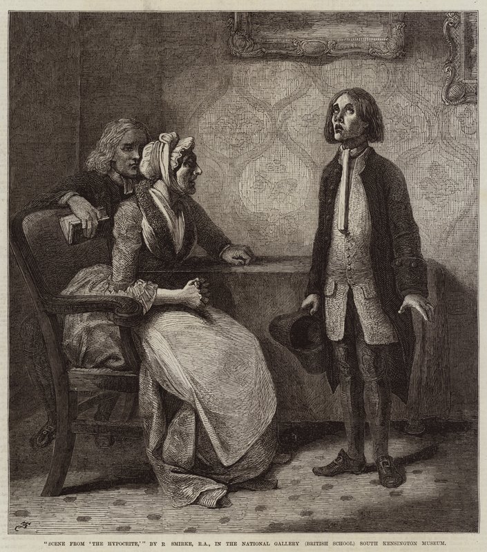 Scen från "The Hypocrite" av Robert Smirke
