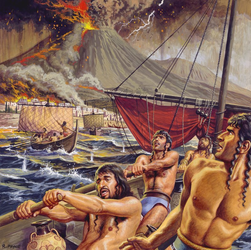 Atlantis mysterium (gouache på papper) av Roger Payne
