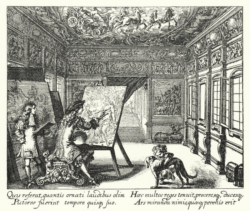 Målning (gravyr) av Romeyn de (after) Hooghe
