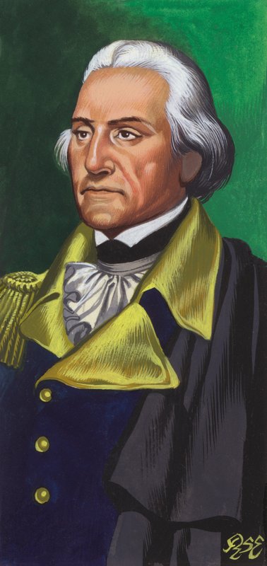 George Washington (gouache på papper) av Ron Embleton