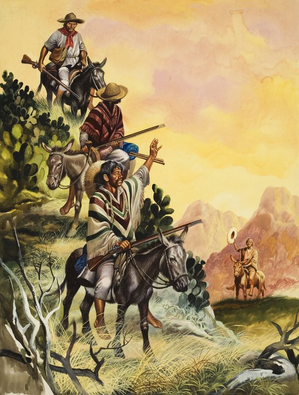 Mexiko (gouache på papper) av Ron Embleton