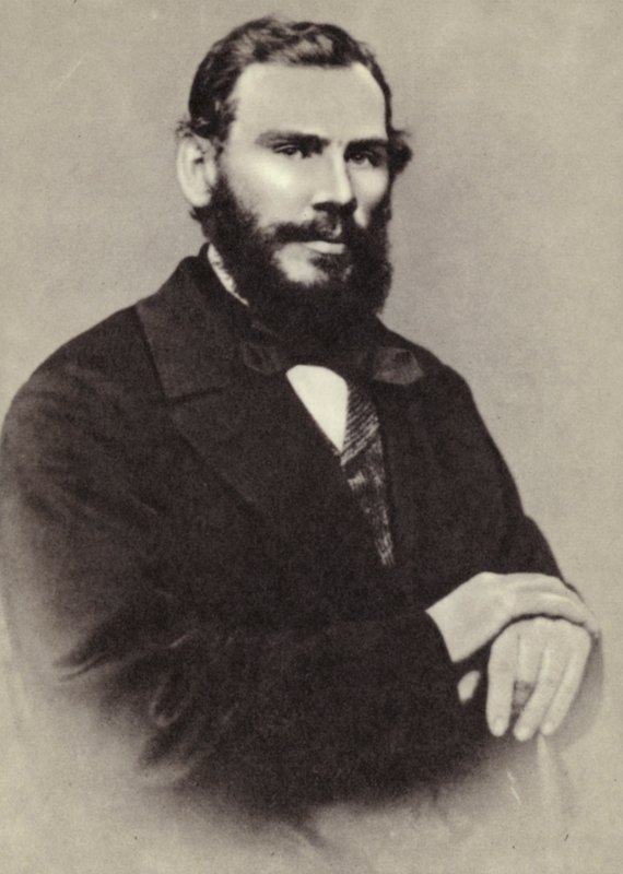 L N Tolstoi, Moskva, 1862 av Russian Photographer