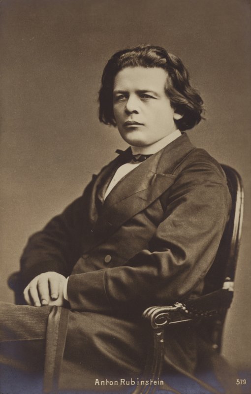 Porträtt av Anton Rubinstein av Russian Photographer