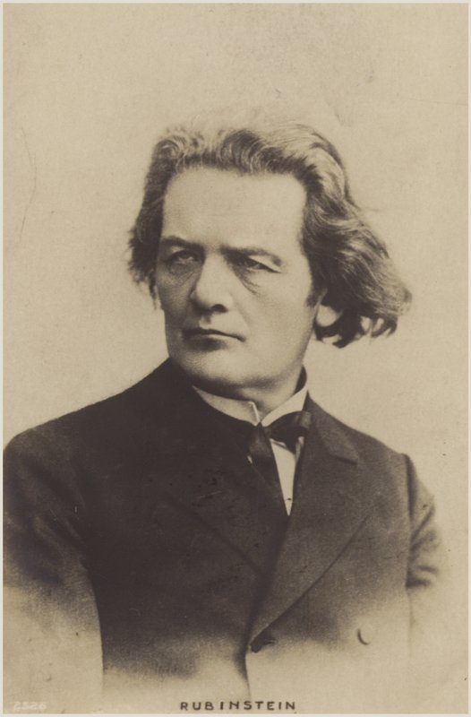 Porträtt av Anton Rubinstein av Russian Photographer