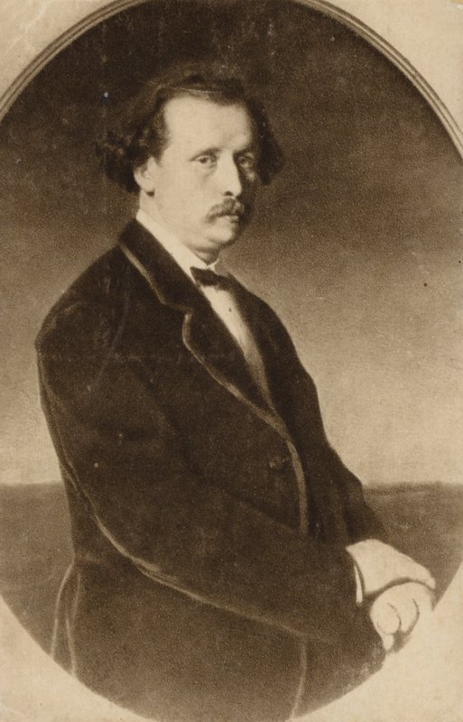 Porträtt av Anton Rubinstein av Russian School
