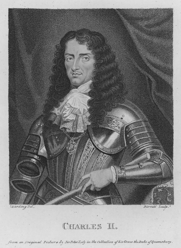 Karl II (gravyr) av S. (after) Harding