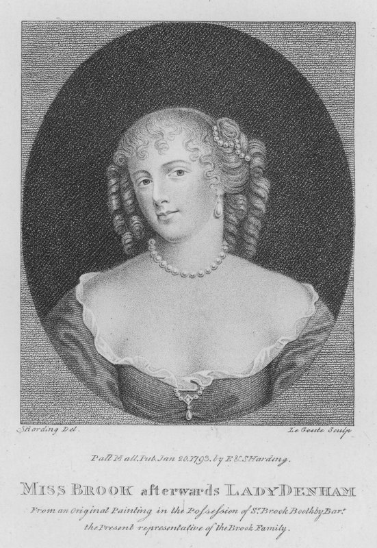 Miss Brook efteråt Lady Denham (gravyr) av S. (after) Harding