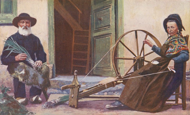 Bönderna i Causses (färglitografi) av Sabine Baring Gould