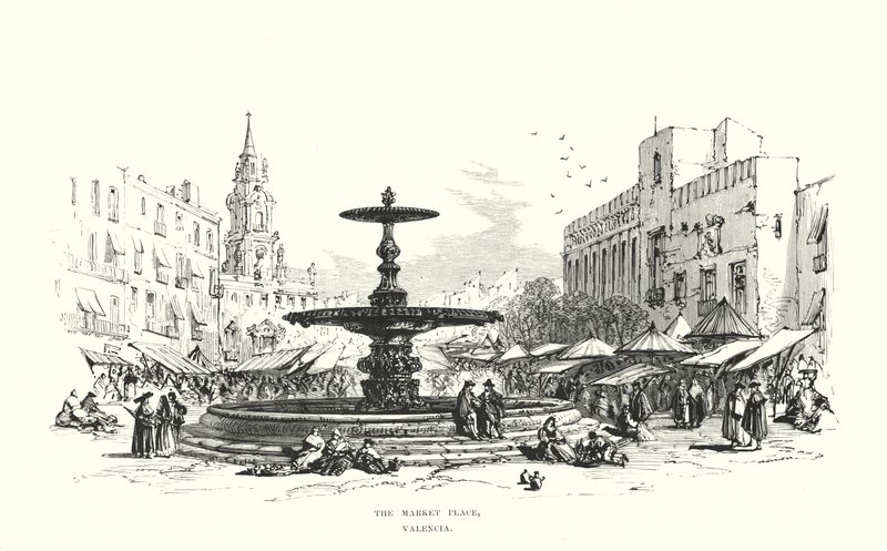 Marknaden, Valencia av Samuel Read