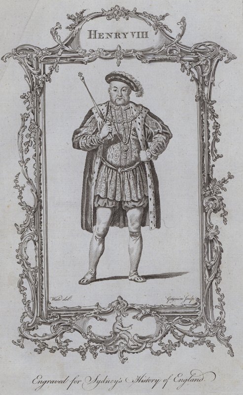 Henrik VIII (gravyr) av Samuel (after) Wale