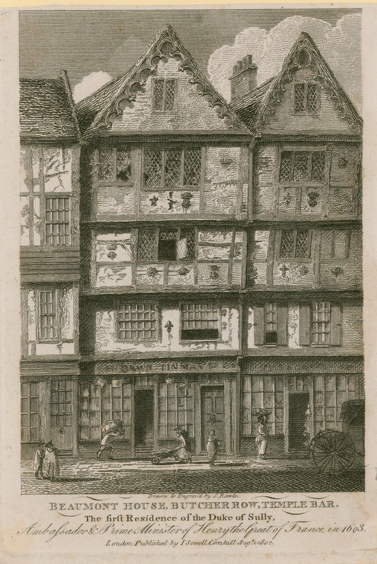 Beaumont House, Butcher Row, Temple Bar av Samuel Rawle