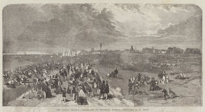 Naval Review, Promenade på Southsea Common av Samuel Read