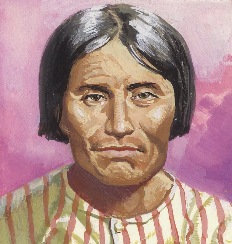 Chief Kintpuash (gouache på papper) av Severino Baraldi