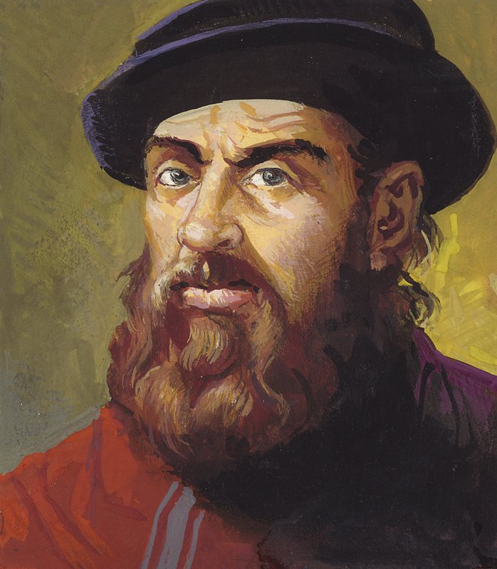 Ferdinand Magellan (gouache på papper) av Severino Baraldi