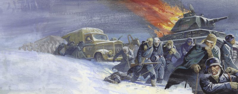 Tyska soldater efter slaget vid Stalingrad av Severino Baraldi
