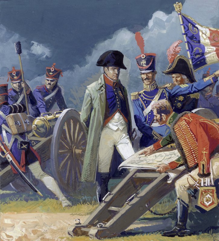 Napoleon engagerad i militär planering av Severino Baraldi