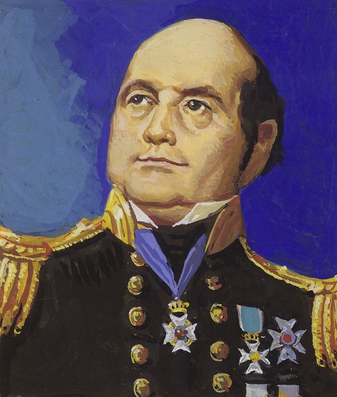Sir John Franklin (gouache på papper) av Severino Baraldi