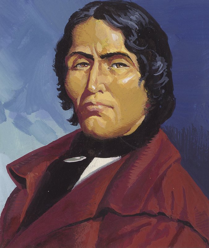 Tecumseh (gouache på papper) av Severino Baraldi