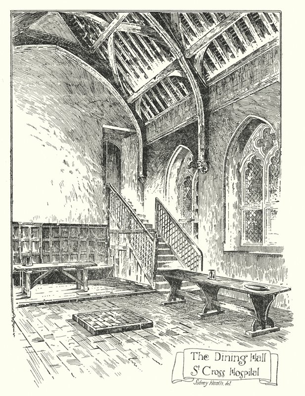 Matsalen, St Cross Hospital (gravyr) av Sidney Heath