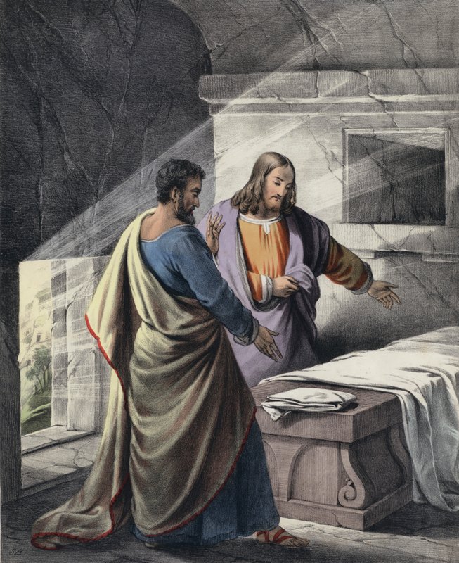 Petrus och Johannes vid graven av Siegfried Detler Bendixen