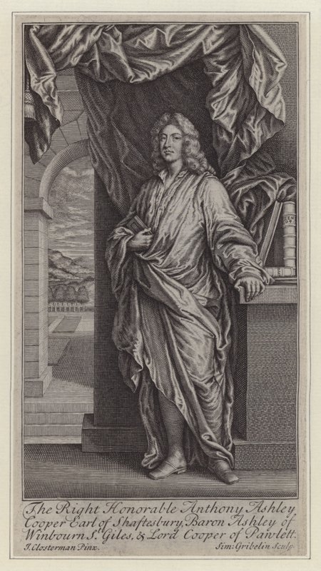 Anthony Asley Cooper av Simon II (after) Gribelin