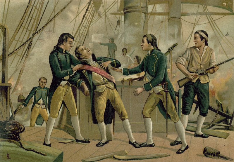 Amiral Gravinas död 1805 av Spanish School