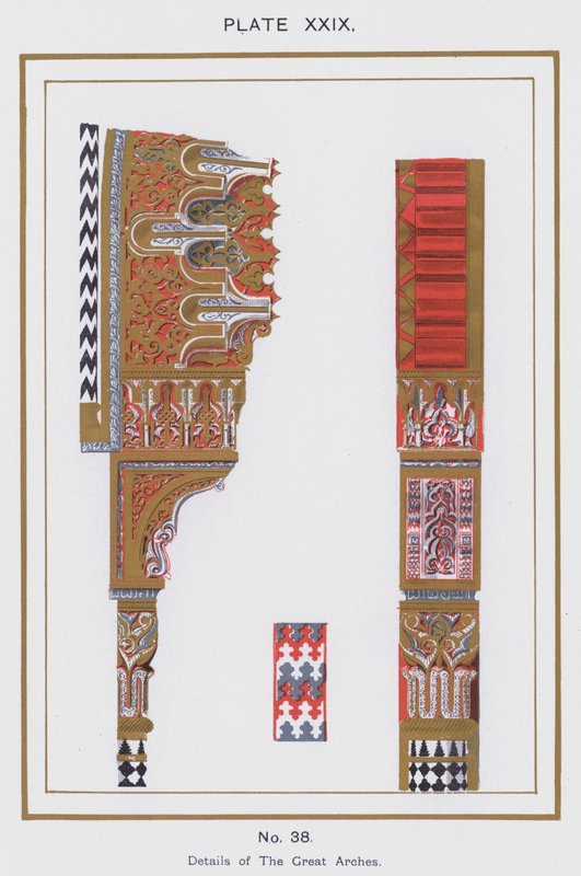 Detaljer om The Great Arches (färg litho) av Spanish School