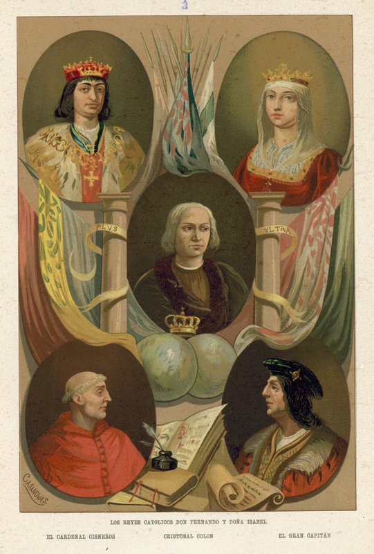Ferdinand och Isabella av Spanien av Spanish School