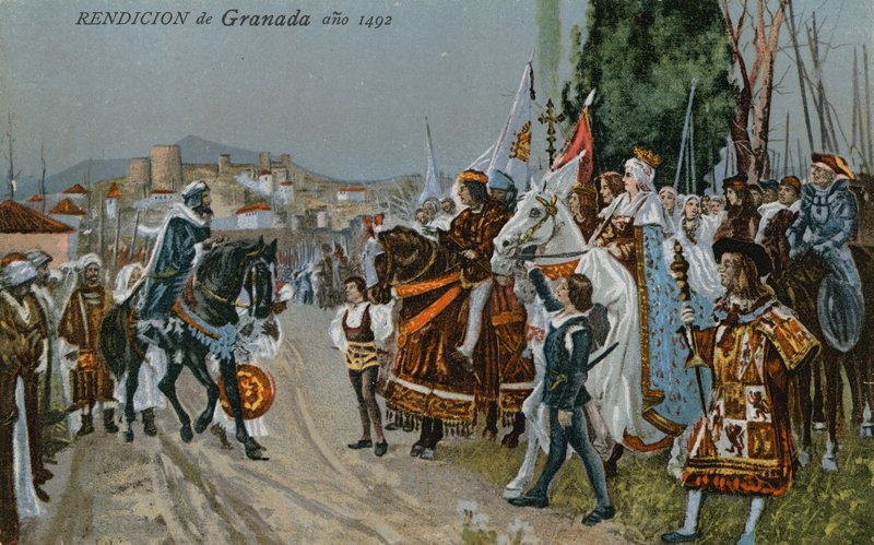 Granadas kapitulation, 1492 av Spanish School