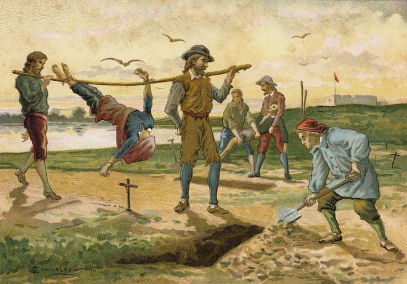De begravde dem på flodstranden av Spanish School