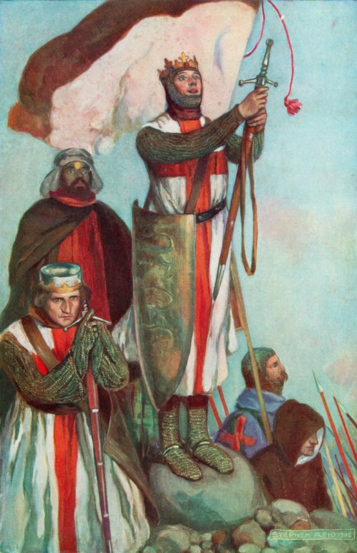Korsfarare som ser Jerusalem (färg litho) av Stephen Reid