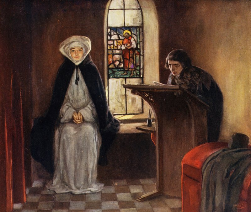 Saint Catherine of Siena (färg litho) av Stephen Reid