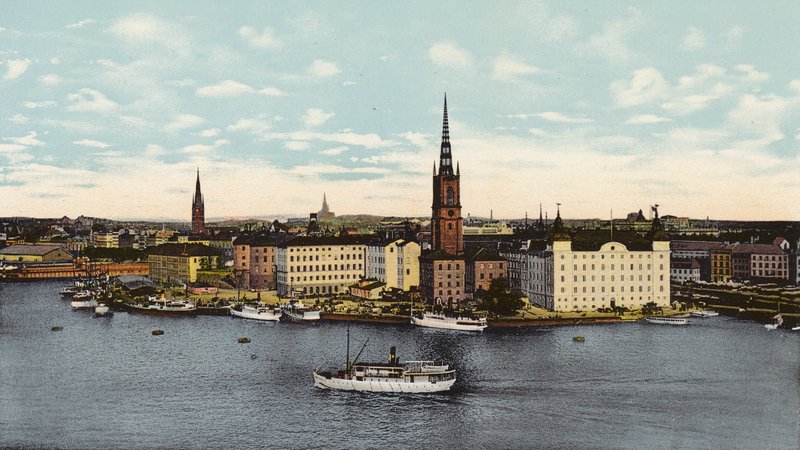 Stockholm: Riddarholmen (coloured photo) av Swedish Photographer