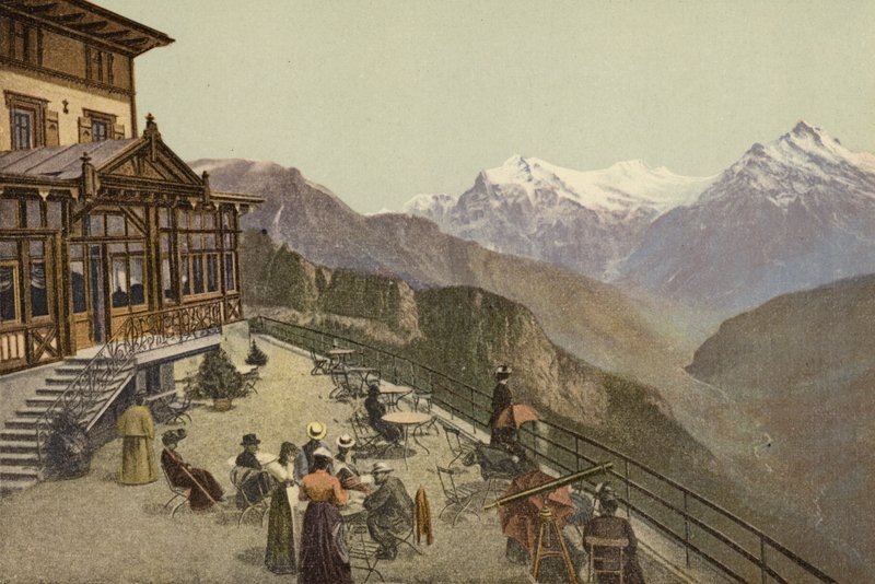 Bernese Oberland: Schynige Platte, Terrass (färgad bild) av Swiss Photographer
