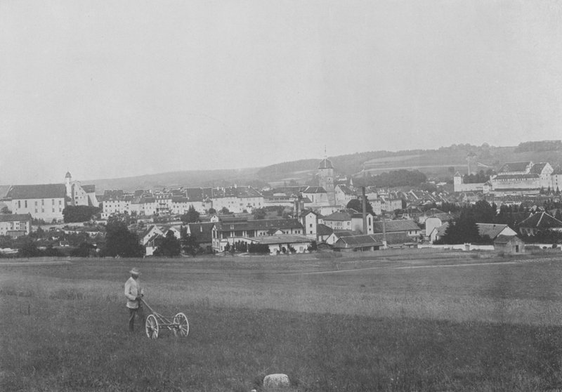 Porrentruy, allmän utsikt (s/v foto) av Swiss Photographer
