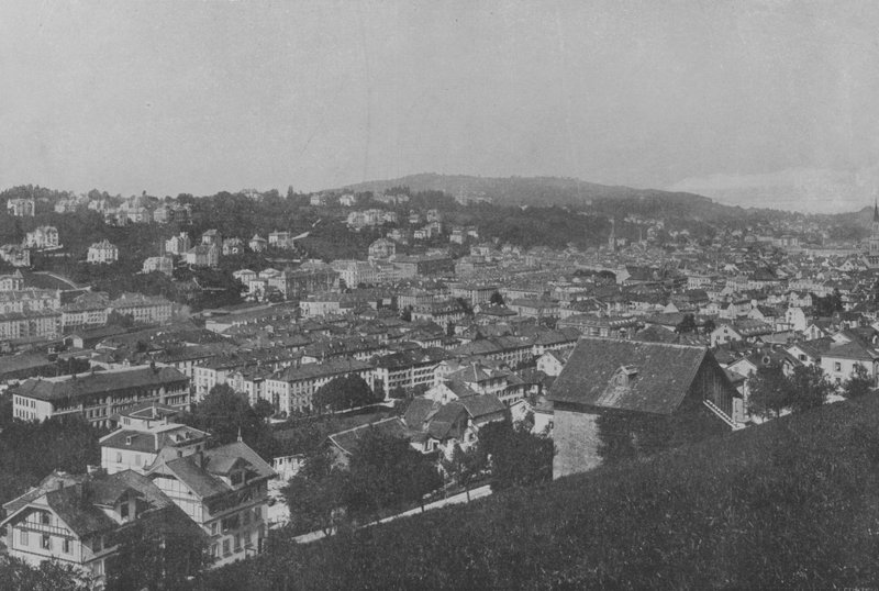 St. Gallen, allmän vy (s/v foto) av Swiss Photographer
