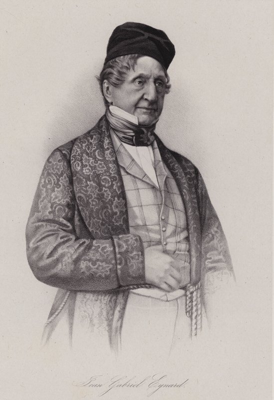 Jean-Gabriel Eynard, schweizisk bankir (gravyr) av Swiss School