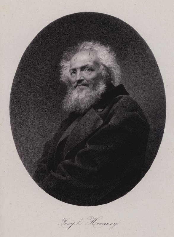 Joseph Hornung, schweizisk målare (gravyr) av Swiss School
