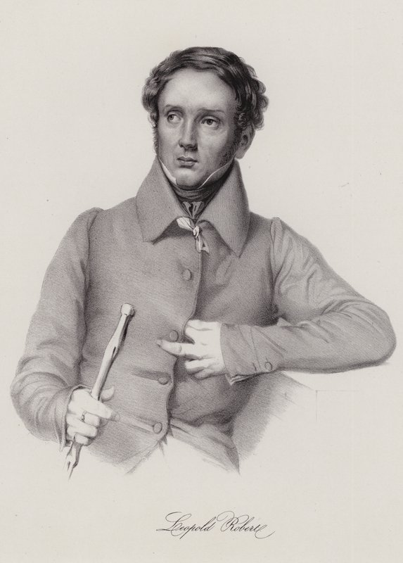 Louis Leopold Robert, schweizisk målare (gravyr) av Swiss School