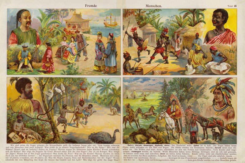 Världens folk (chromolitho) av Swiss School