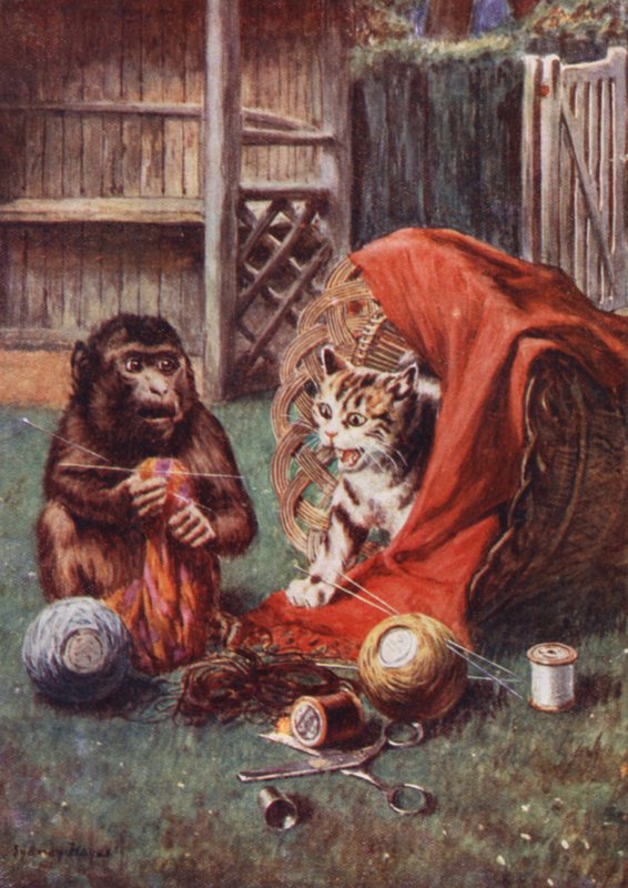 Rivals in Mischief (färg litho) av Sydney John Hayes
