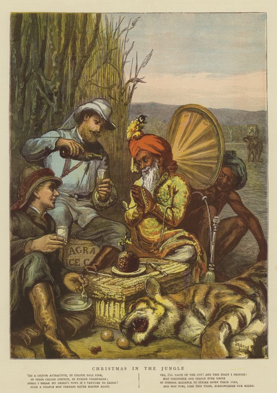 Jul i djungeln (chromolitho) av Sydney Prior Hall