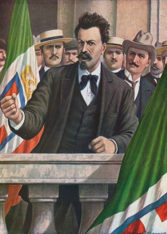 Cesare Battisti kräver att Italien angriper Österrike. av Tancredi Scarpelli