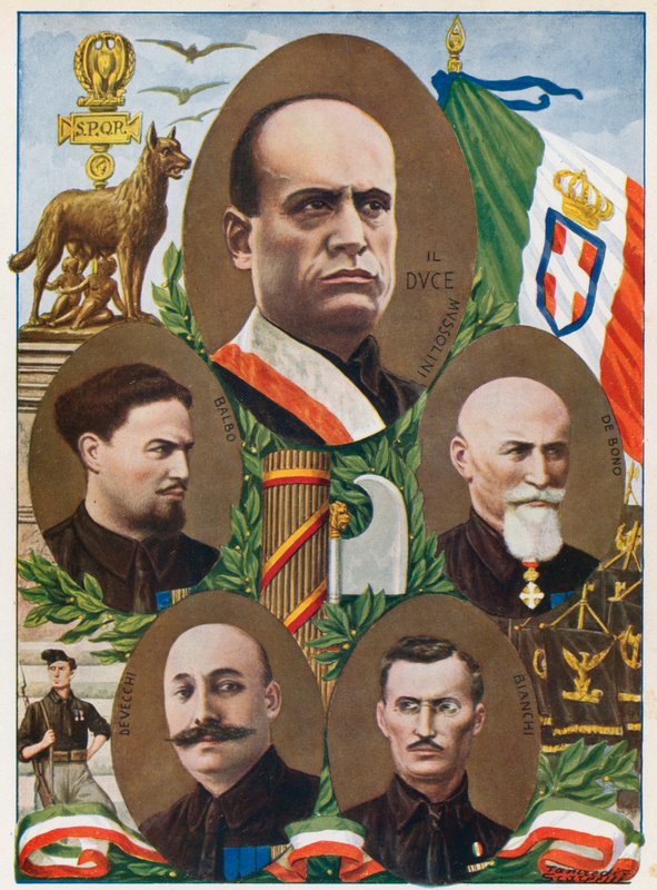 Il Duce och Quadrumvirate av Tancredi Scarpelli