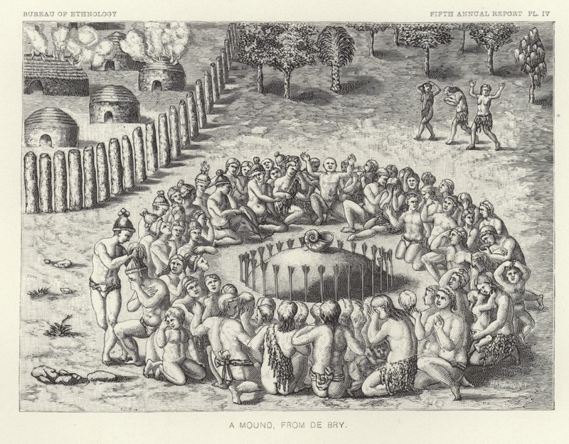 En hög, från De Bry av Theodore de Bry